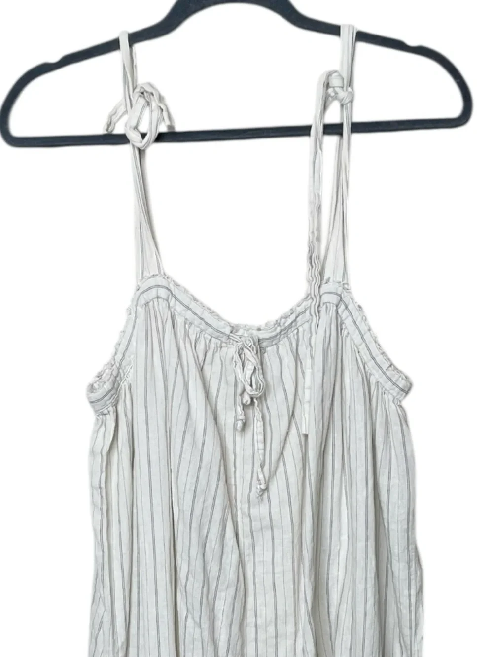 Free People Intimately Harem Stripe Linen Cotton Jumpsuit‎